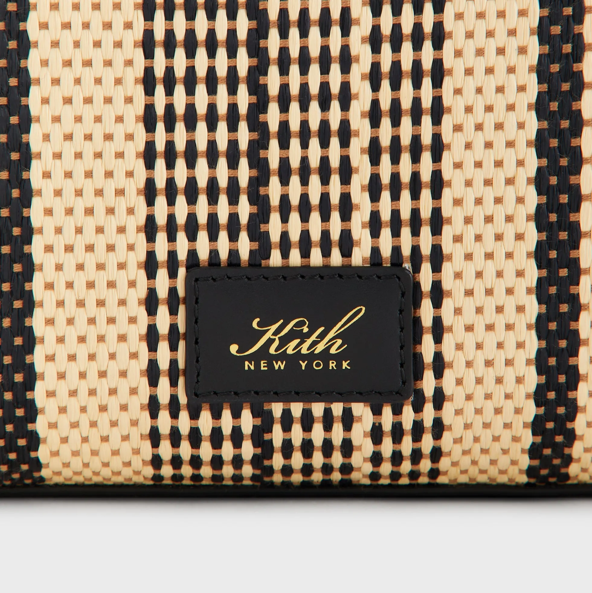 Kith Striped Raffia Double Zip Crossbody