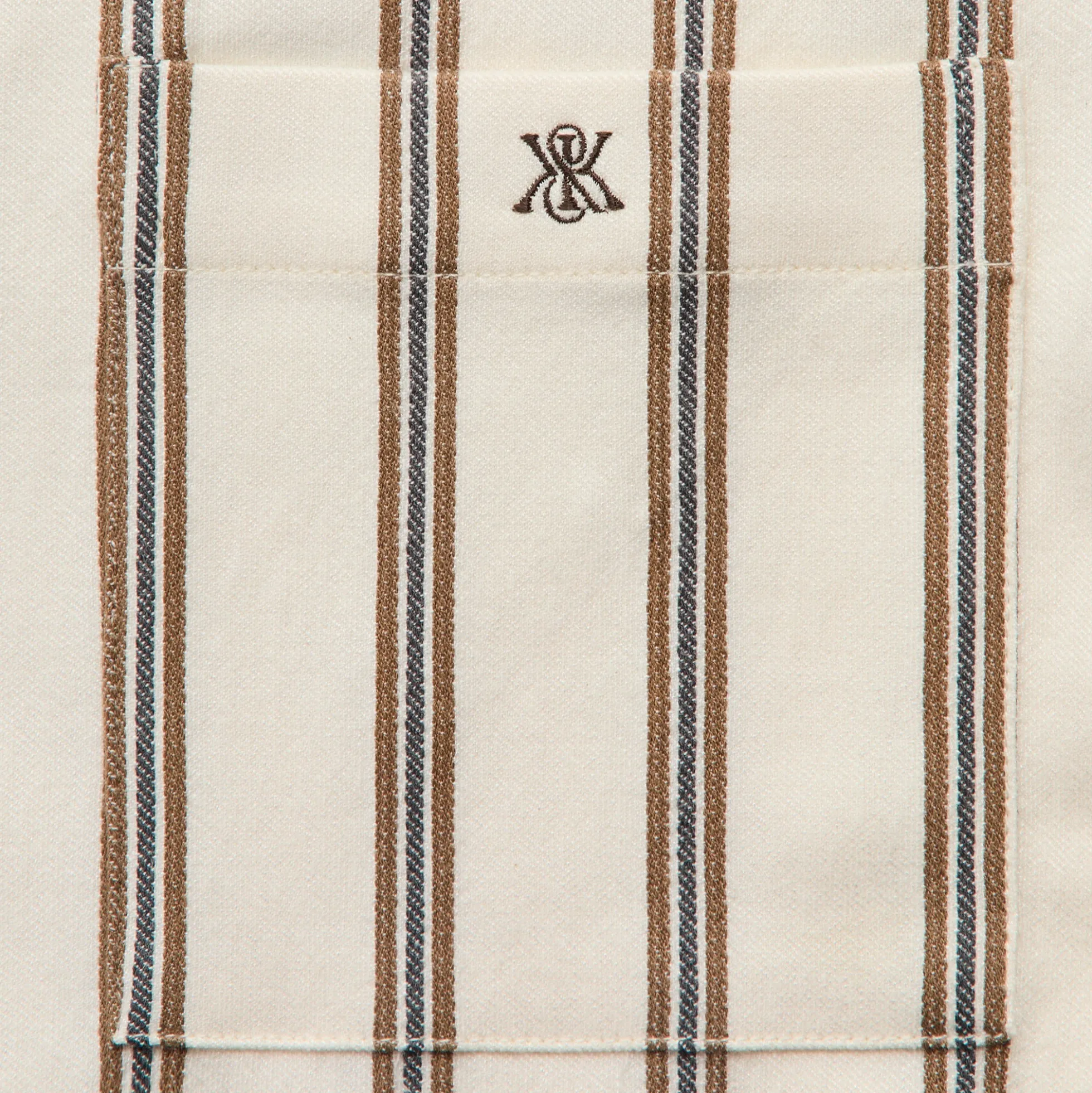 Kith Textured Stripe Thompson Camp Collar Shirt