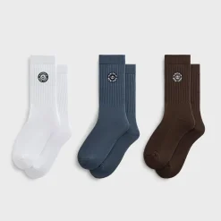 Lot de 3 paires de chaussettes en coton à motif rose Kith