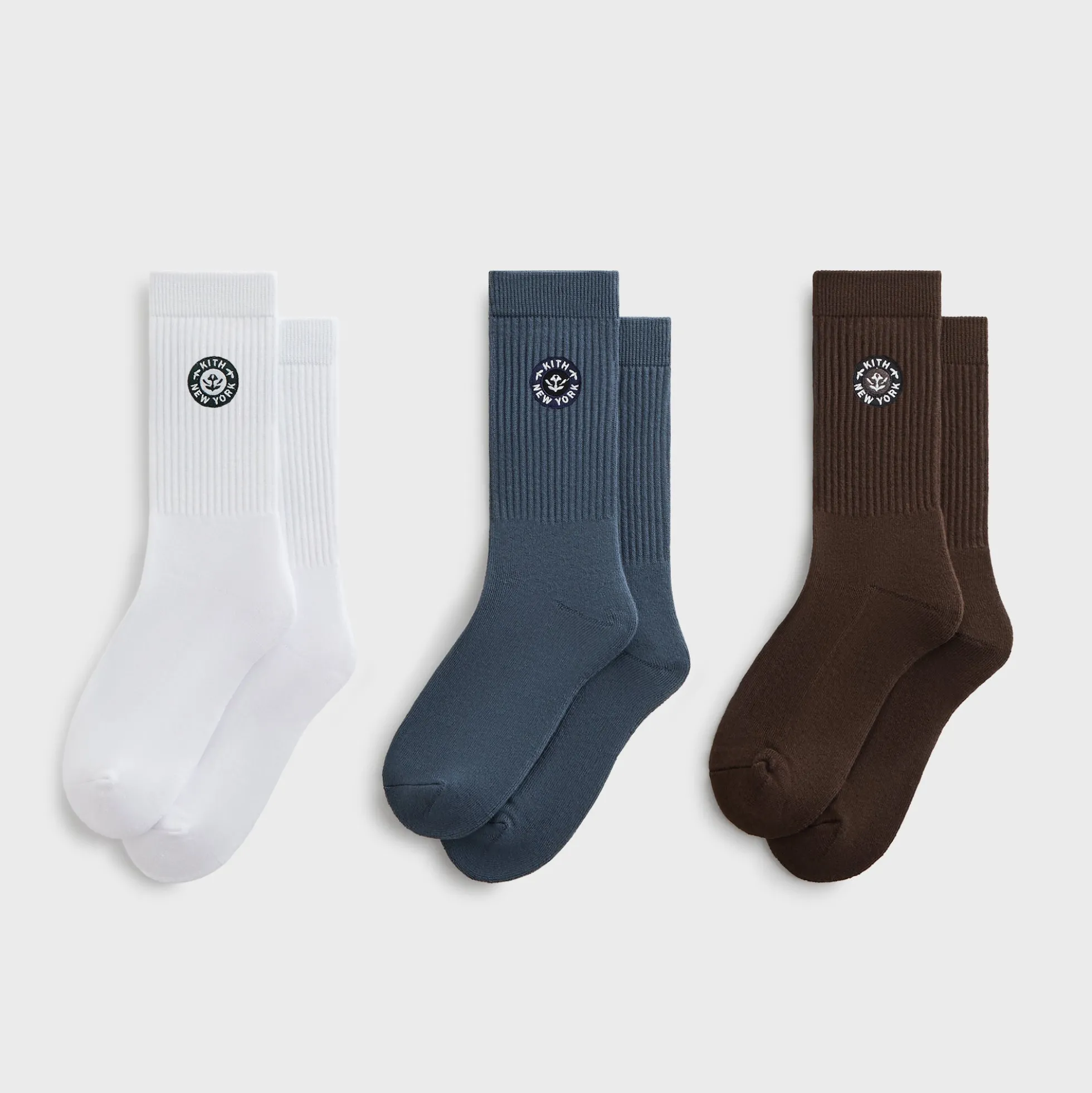 Lot de 3 paires de chaussettes en coton à motif rose Kith