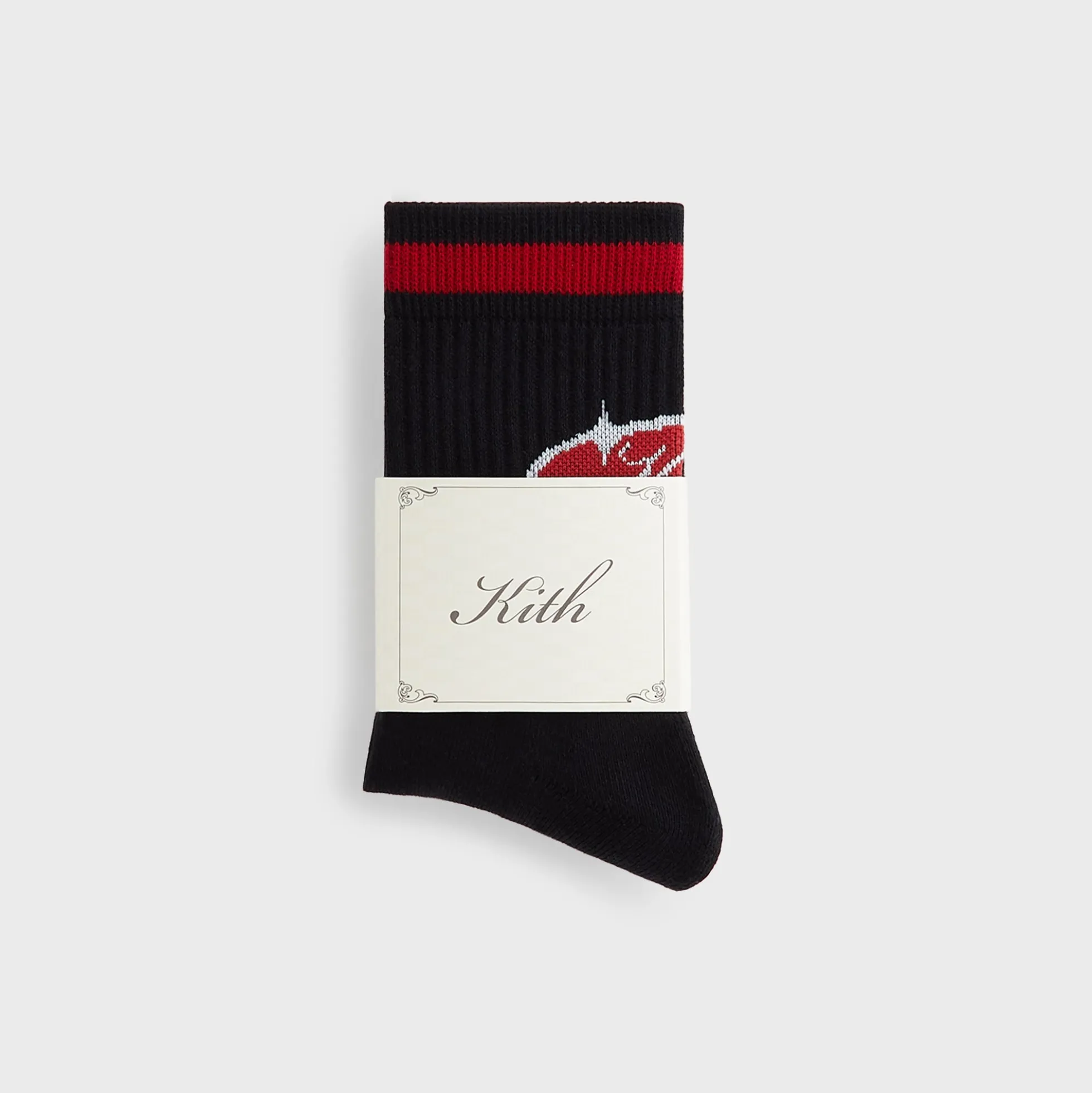 Lot de 3 paires de chaussettes mi-mollet rayées en coton Kith