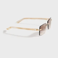 Lunettes de soleil à monture rectangulaire