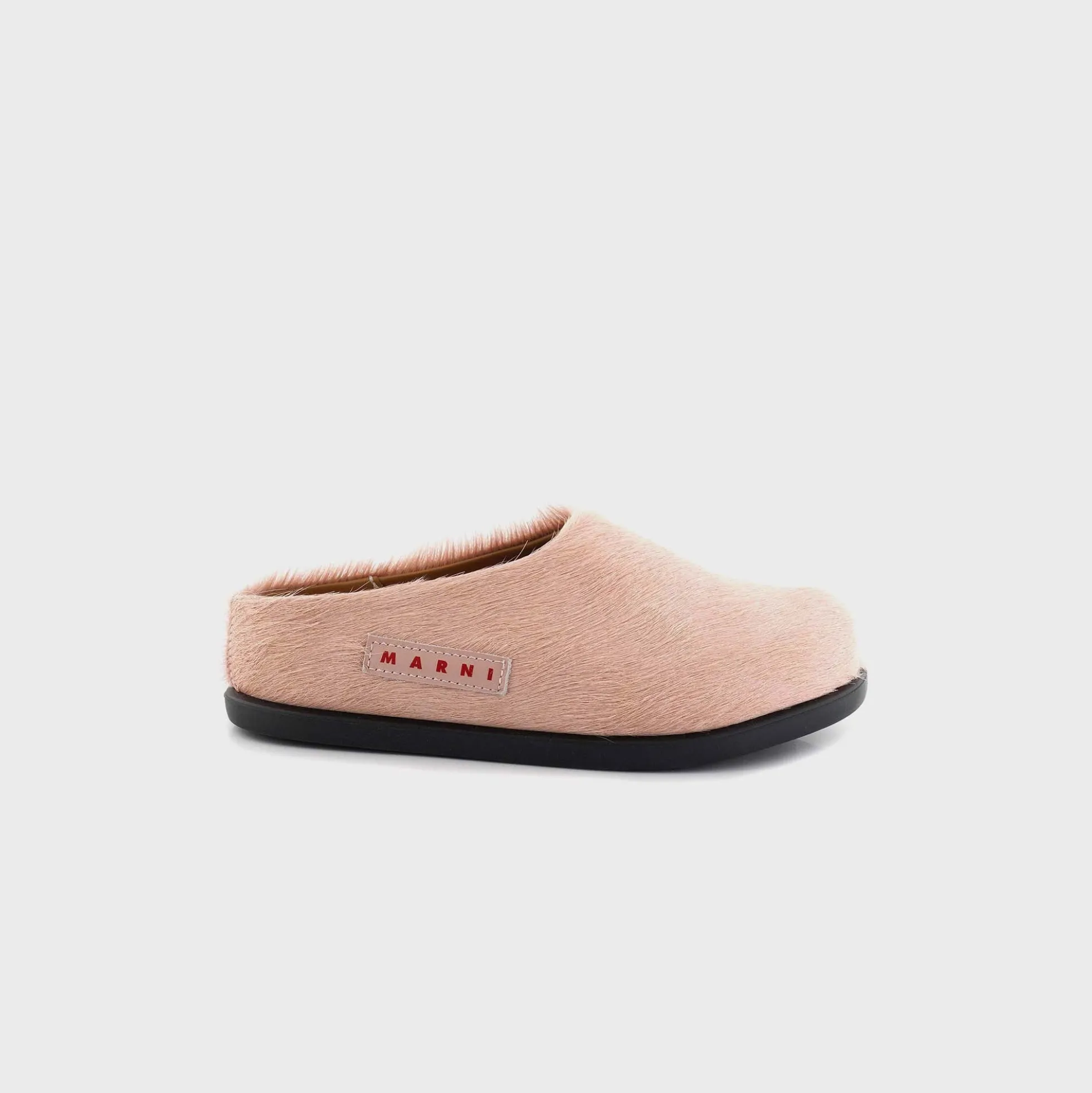 Mules GS Fussbett en poil de poney rose