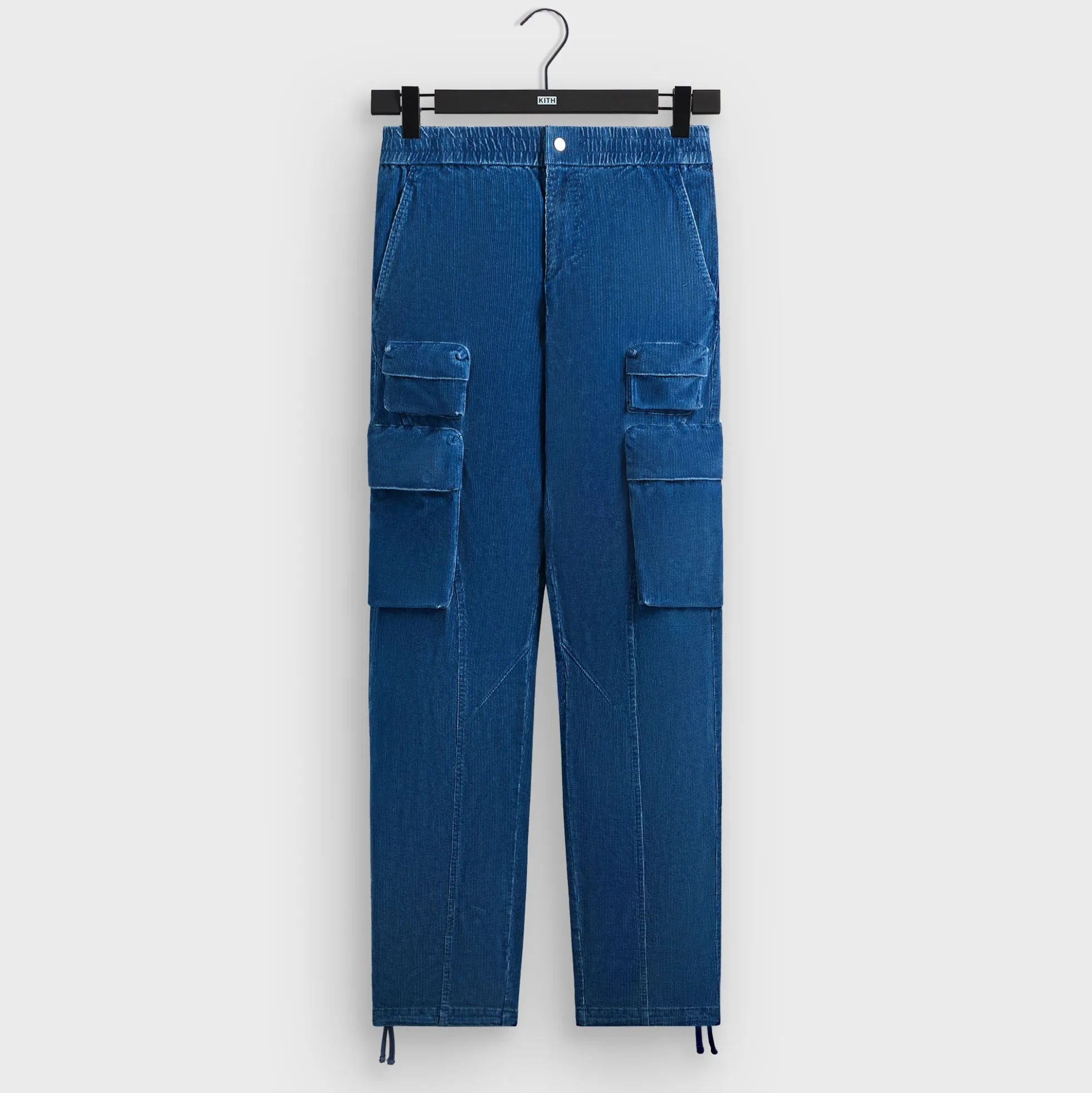 Pantalon cargo Chauncey en velours côtelé indigo Kith
