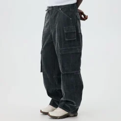 Pantalon cargo Zane en velours indigo Kith