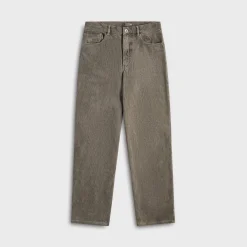 Pantalon large 5P en velours côtelé Finx teint par pigmentation