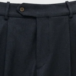 Pantalon plissé Kylan en sergé de laine Kith