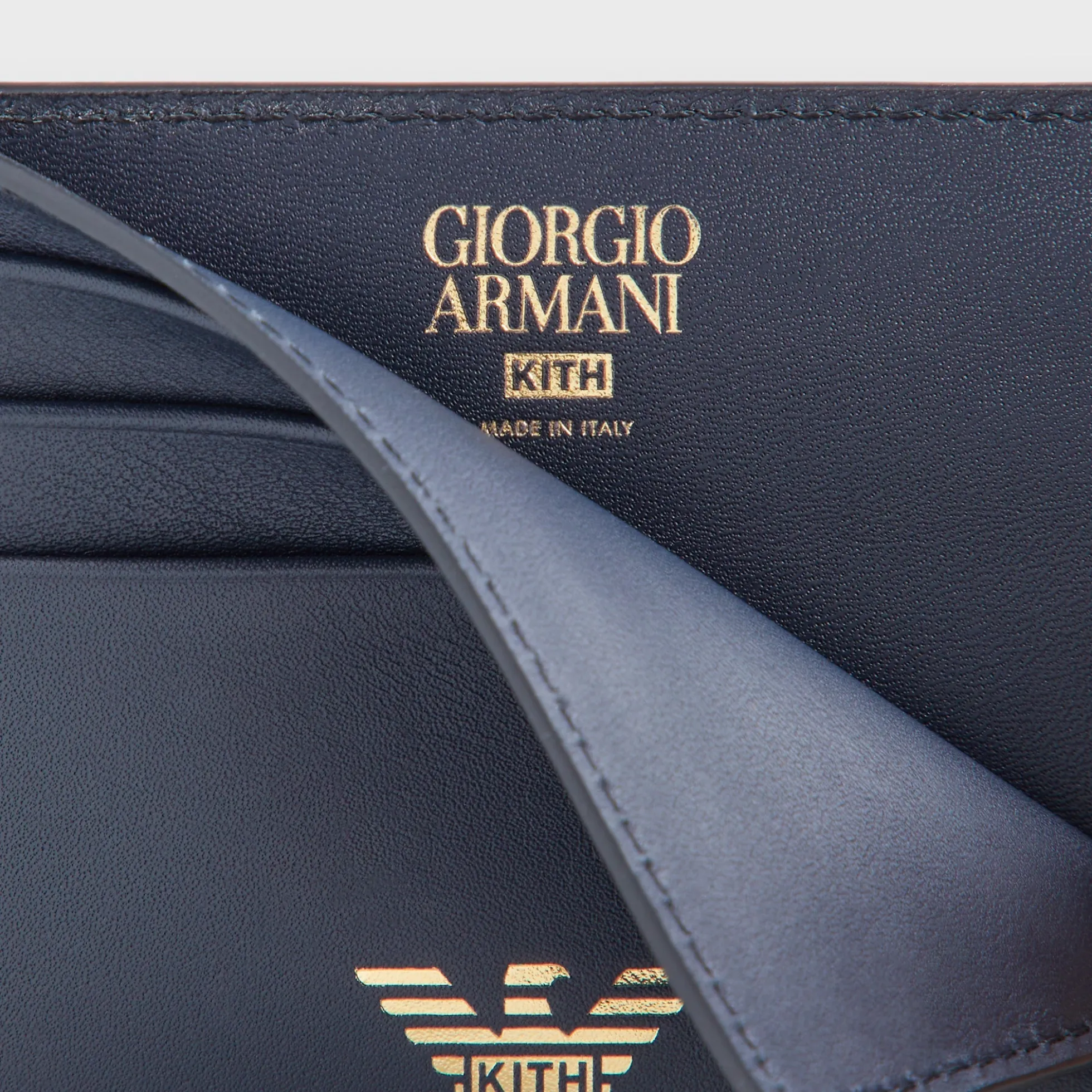 Porte-cartes en cuir Giorgio Armani & Kith