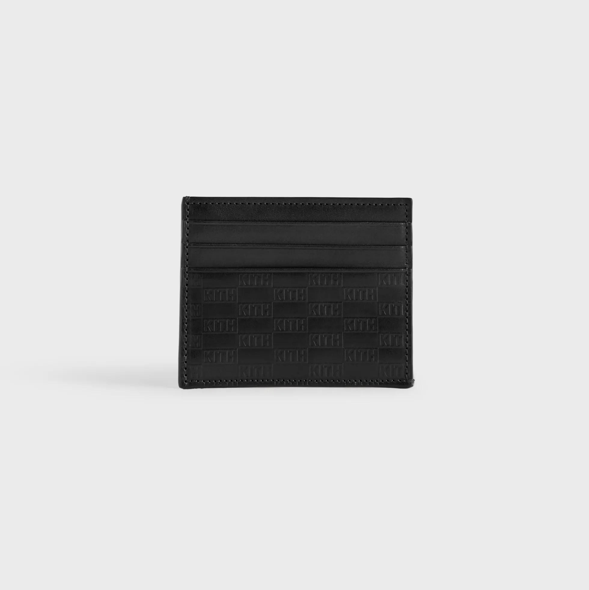 Porte-cartes en cuir monogrammé Kith