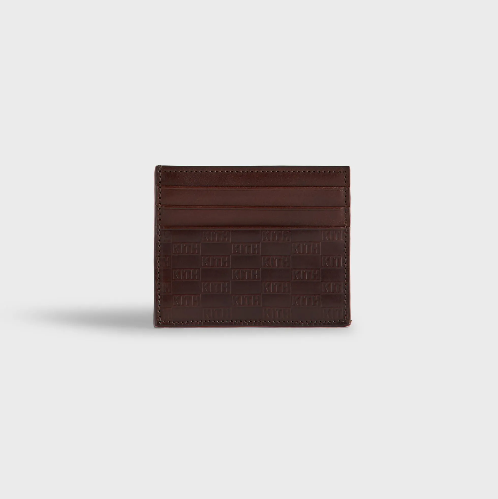Porte-cartes en cuir monogrammé Kith