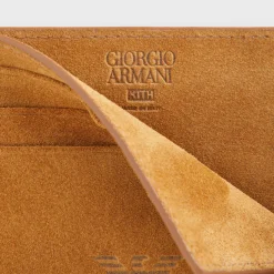 Porte-cartes en daim Giorgio Armani & Kith