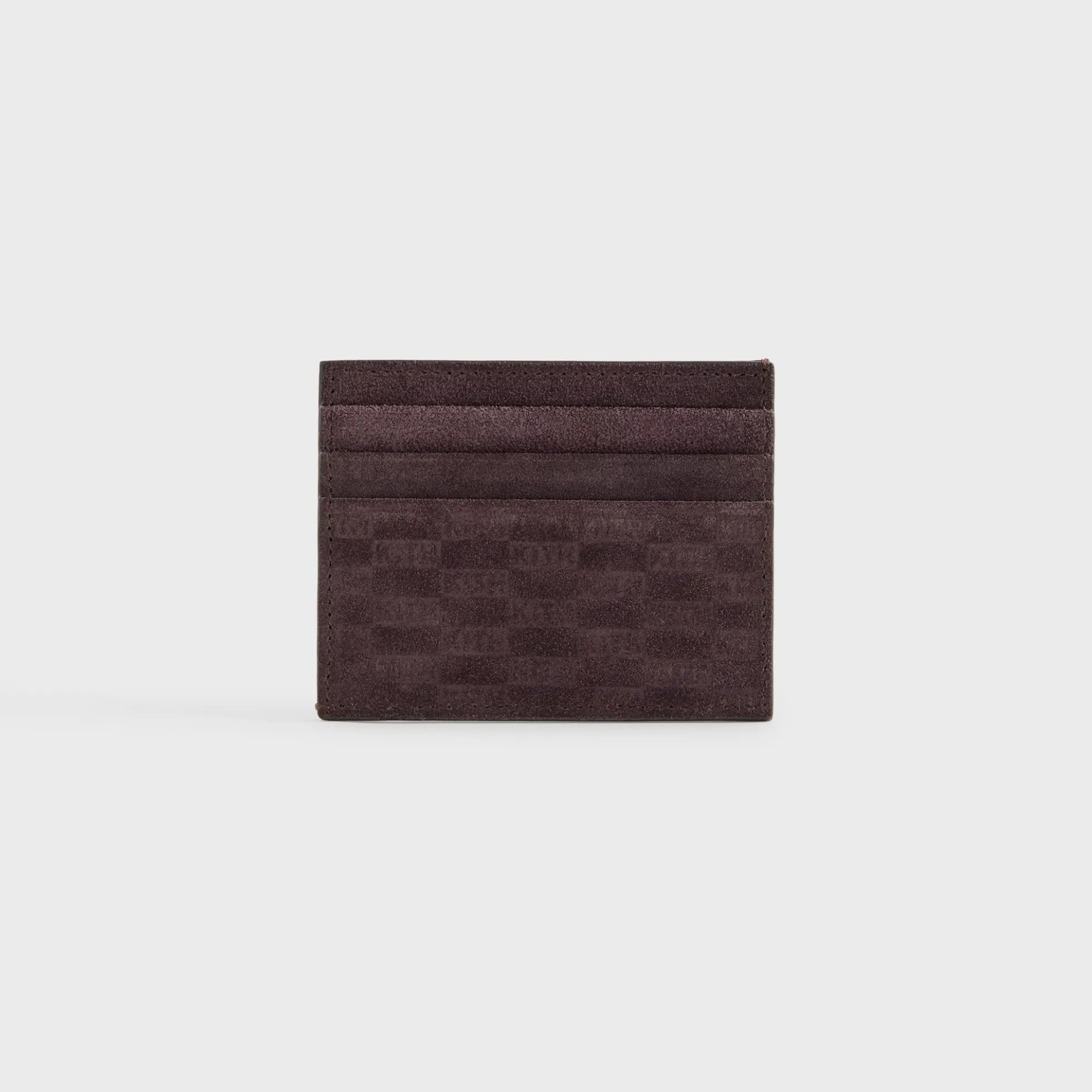 Porte-cartes en daim monogramme Kith