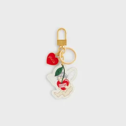 Porte-clés en cuir imprimé Kith Cupidon