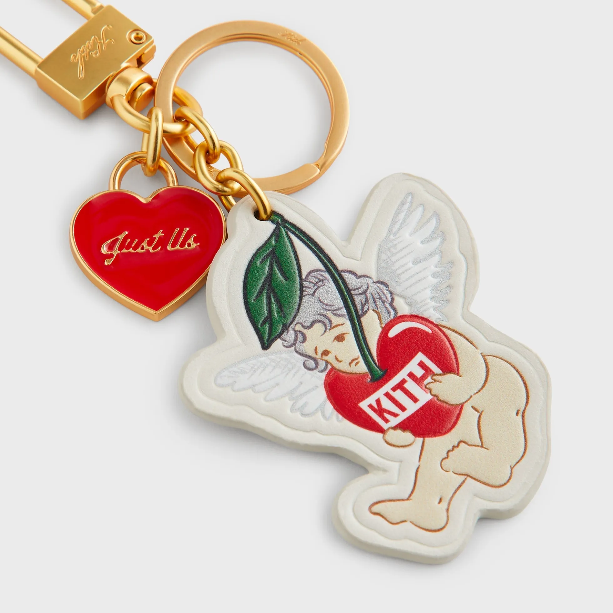 Porte-clés en cuir imprimé Kith Cupidon
