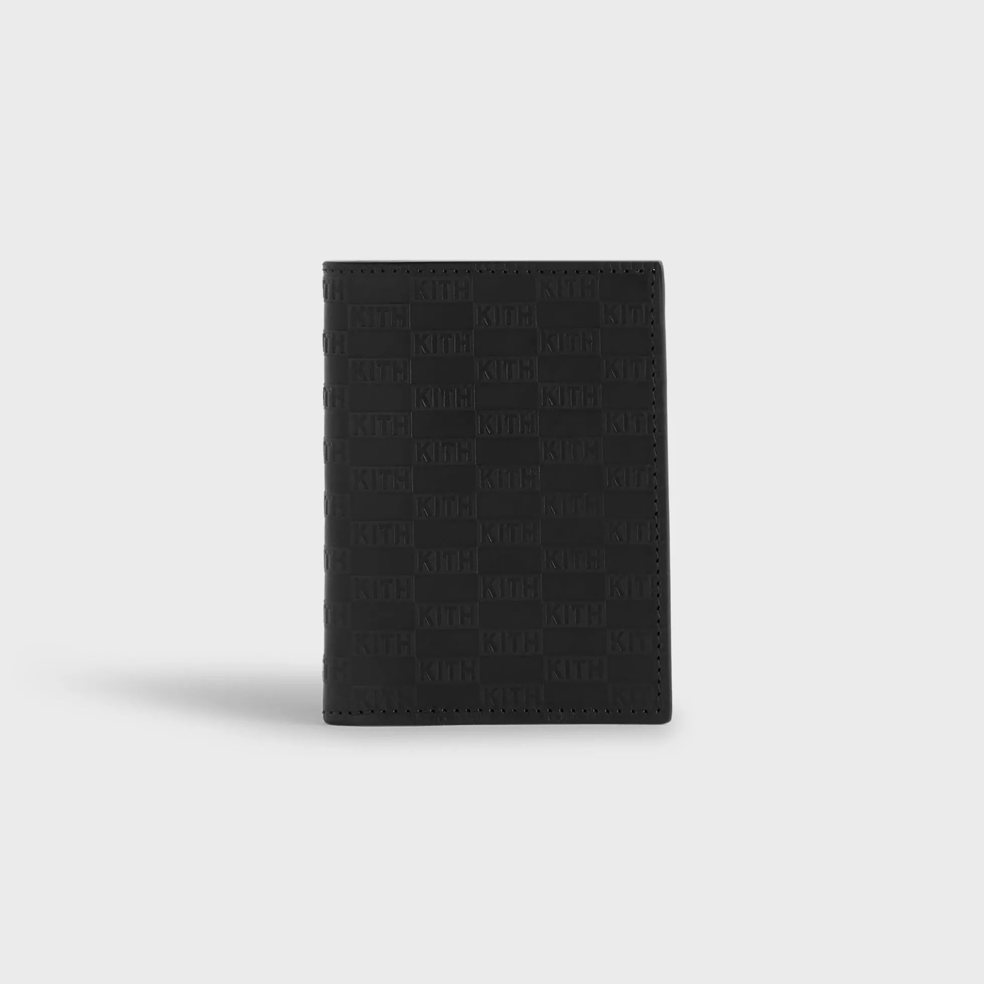 Portefeuille Kith Monogram en cuir noir