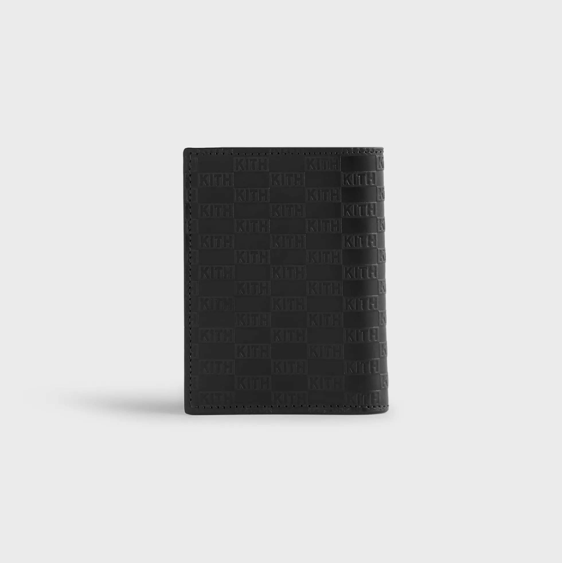 Portefeuille Kith Monogram en cuir noir