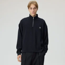 Pull Kith Nelson à col zippé en maille côtelée épaisse
