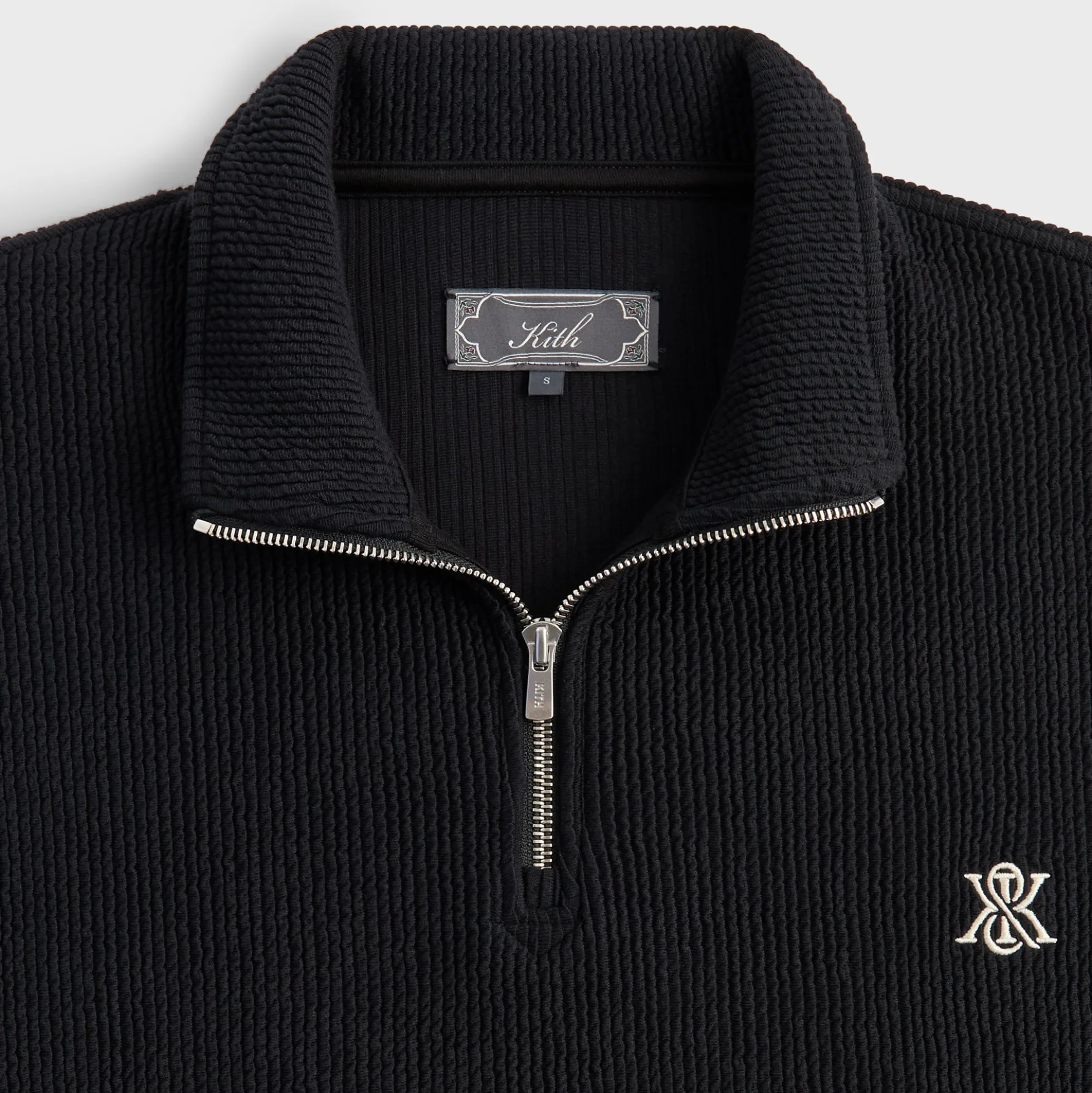 Pull Kith Nelson à col zippé en maille côtelée épaisse
