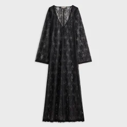 Robe longue en dentelle à col V Lyla de Lisa for Kith pour femme