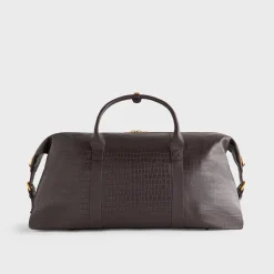 Sac de voyage Kith en cuir embossé façon crocodile