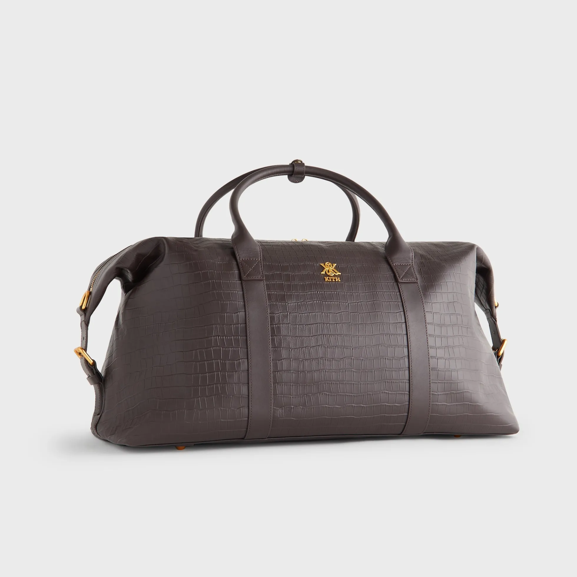 Sac de voyage Kith en cuir embossé façon crocodile