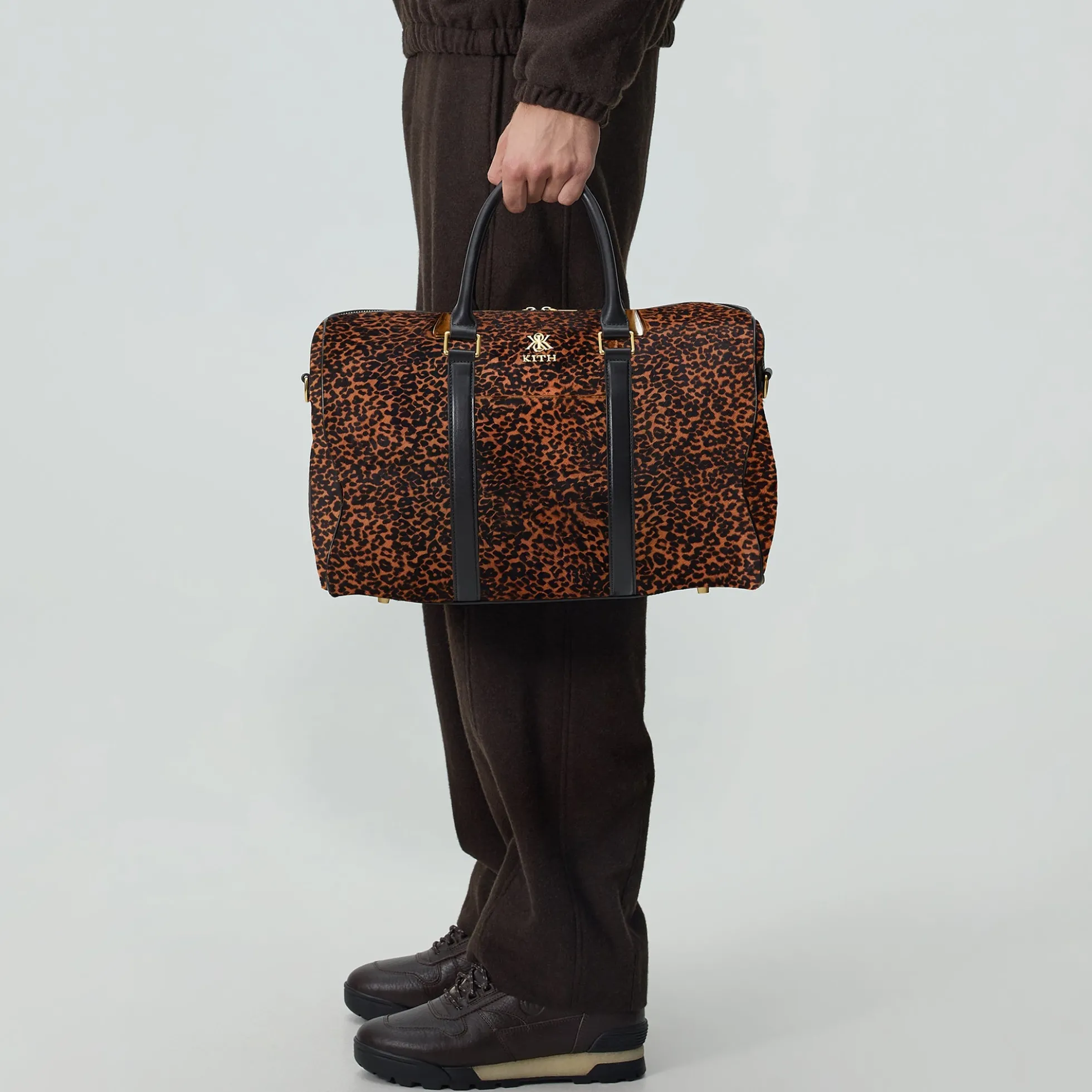 Sac de voyage Kith K40 en poil de poney imprimé léopard