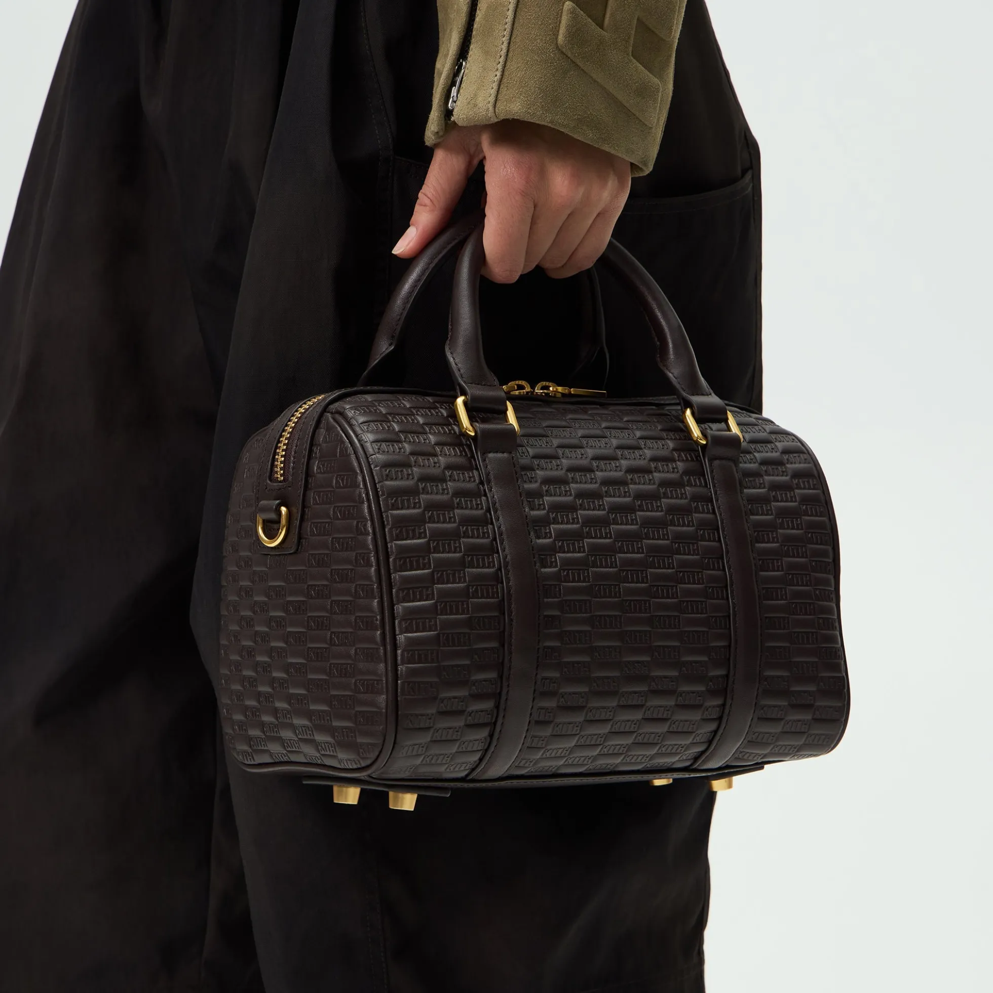 Sac Kith pour femme en cuir lisse monogrammé Harlowe