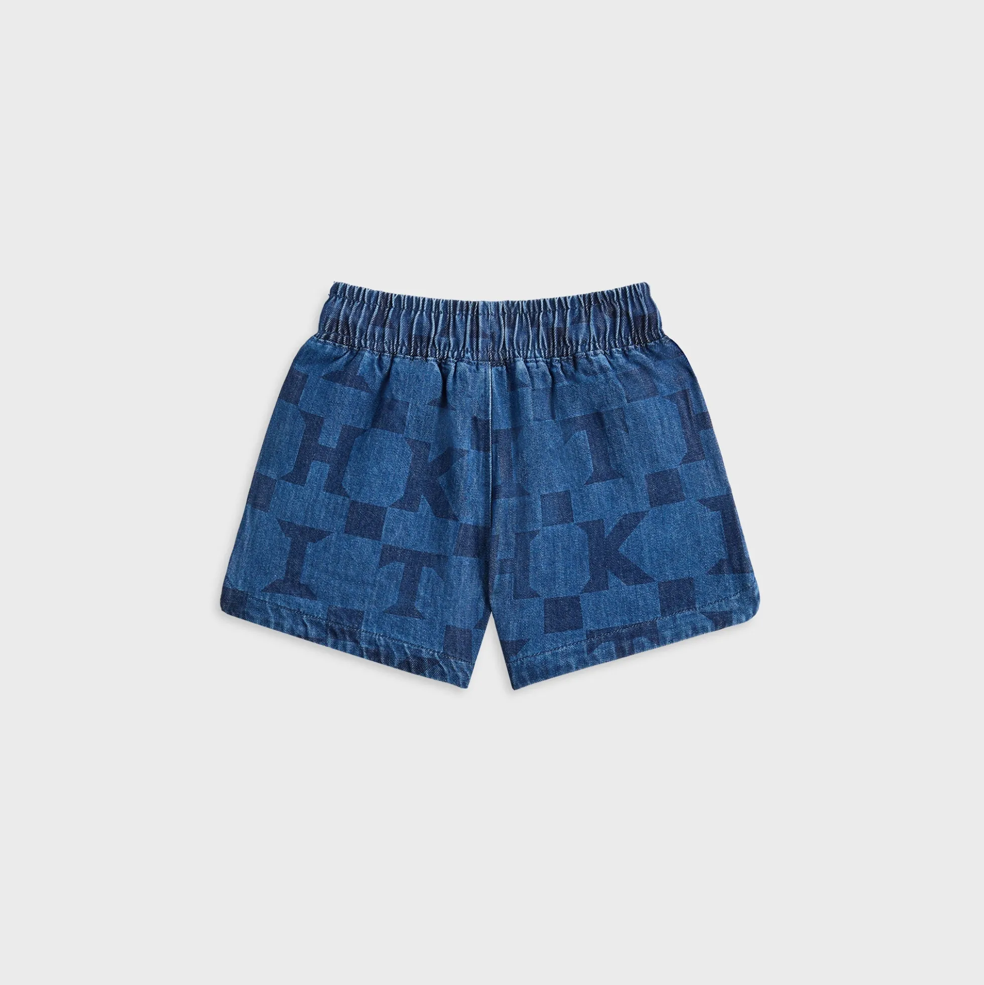 Short en jean monogrammé Kith Kids