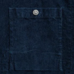 Surchemise en velours côtelé de coton avec logo appliqué