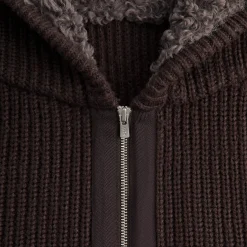 Sweat à capuche zippé Kith en maille mérinos