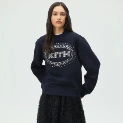 Sweat-shirt à col rond clouté Lisa for Kith pour femme Ashwin