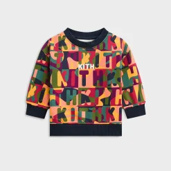 Sweat-shirt à col rond Kith Baby Nelson imprimé monogramme