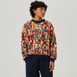 Sweat-shirt à col rond Kith Kids Nelson imprimé monogramme