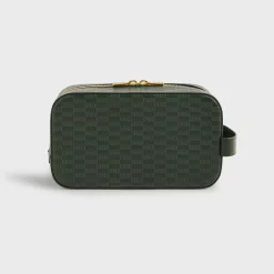Trousse de toilette en cuir monogrammé Kith