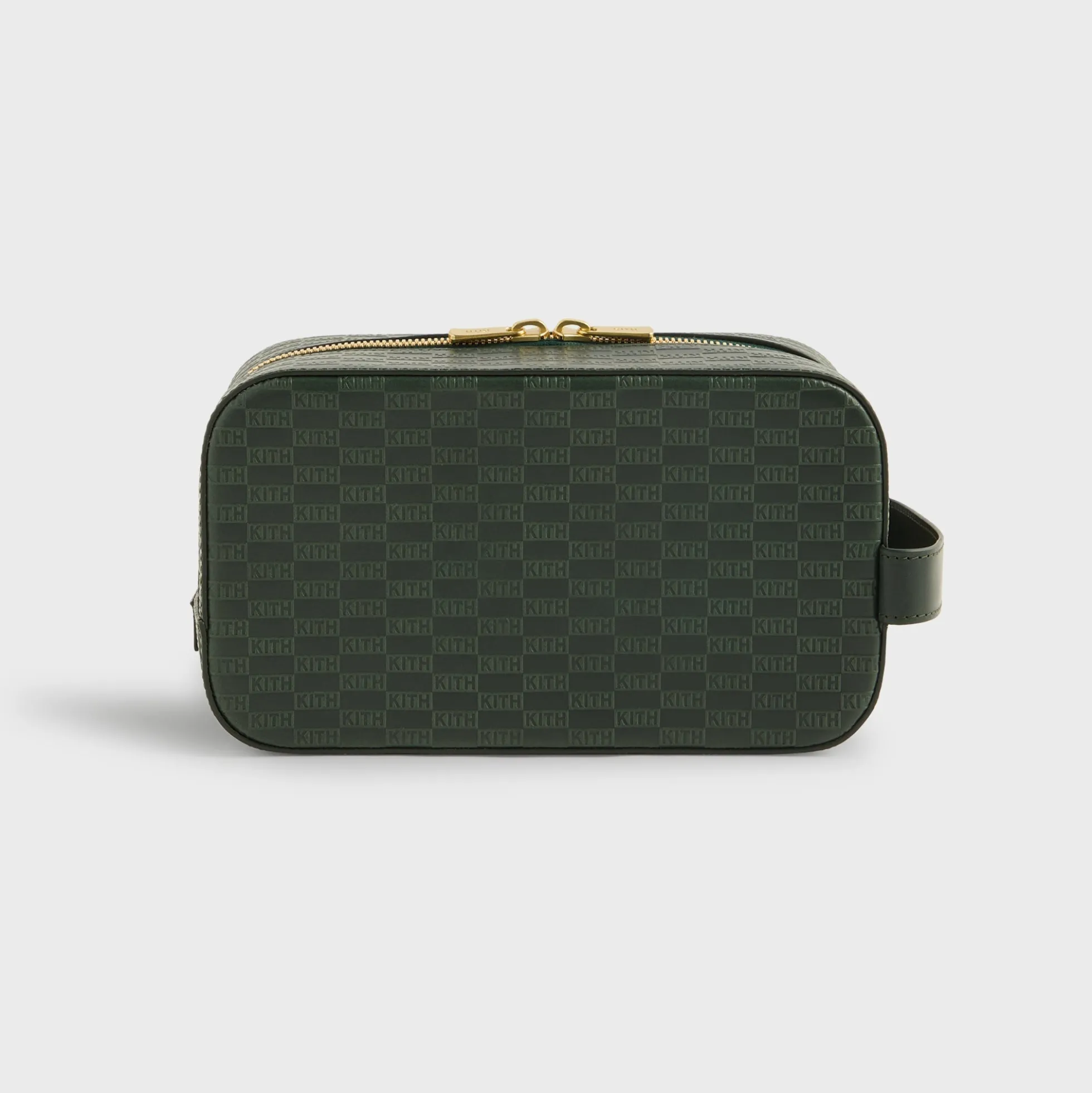 Trousse de toilette en cuir monogrammé Kith