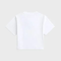 T-shirt court pour bébé imprimé avec la mascotte orange de