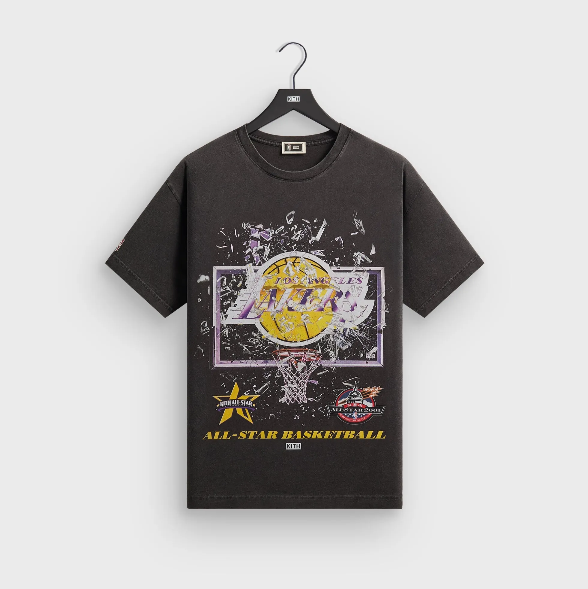 T-shirt vintage Kith for NBA All-Star Los Angeles Lakers Shattered Backboard