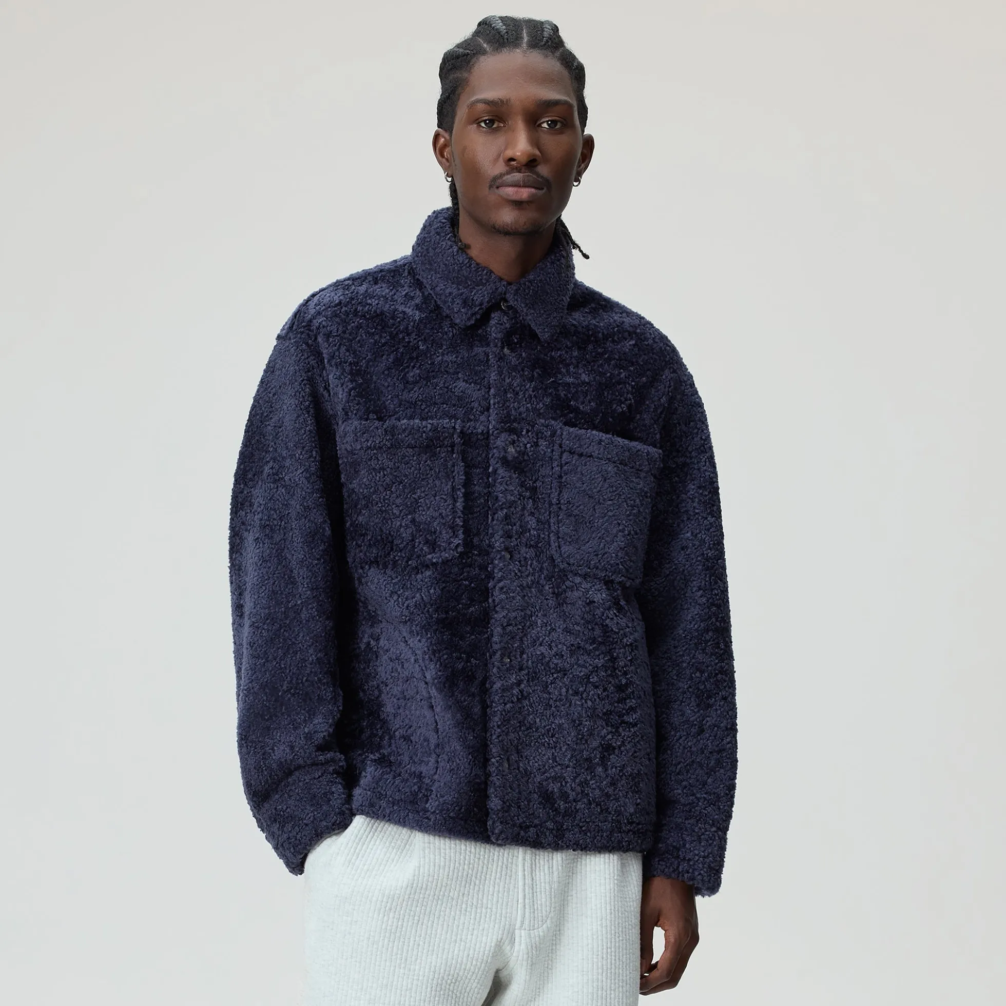 Veste-chemise Kith Ace en peau lainée