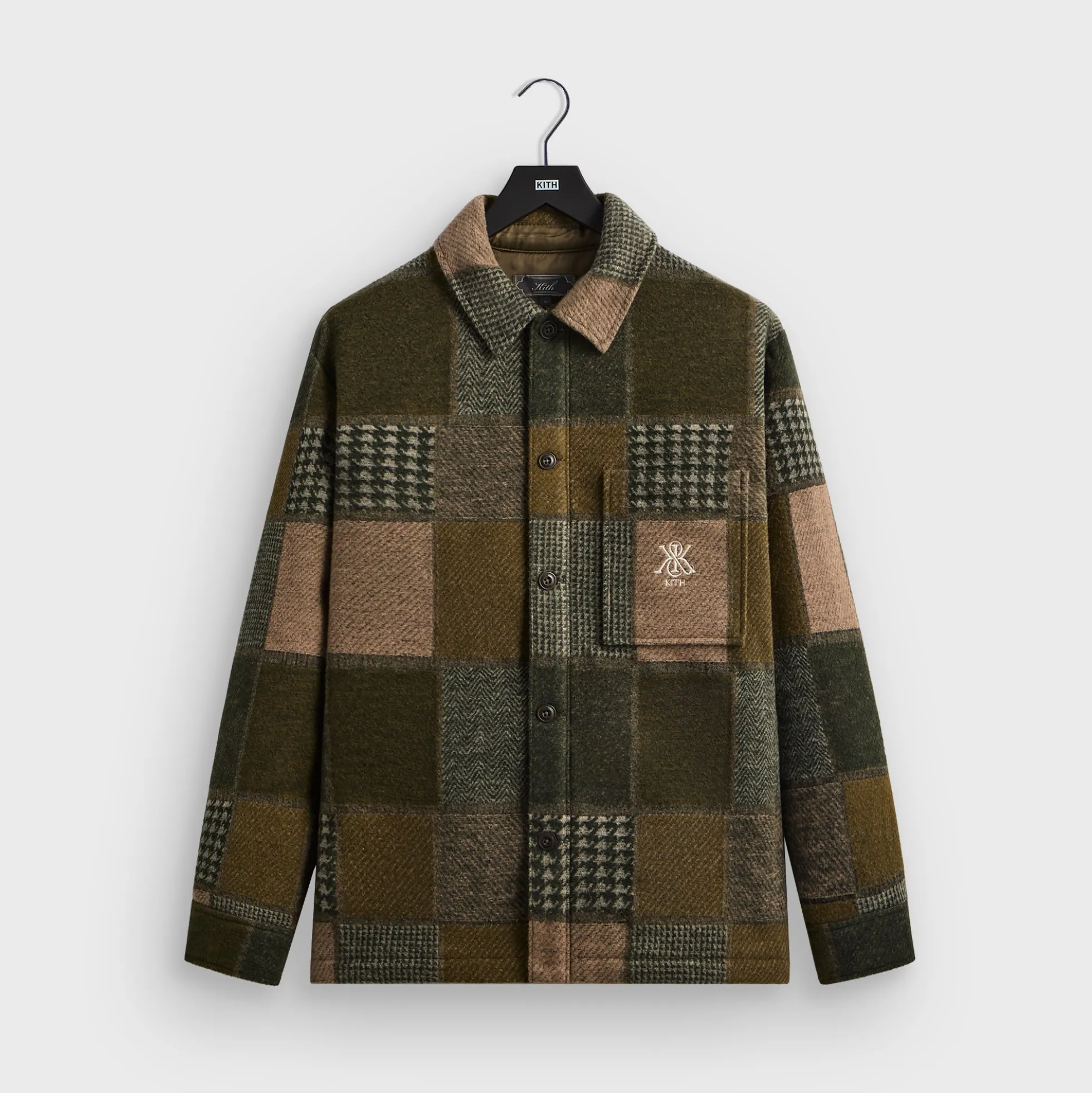 Veste de coach en laine patchwork Kith