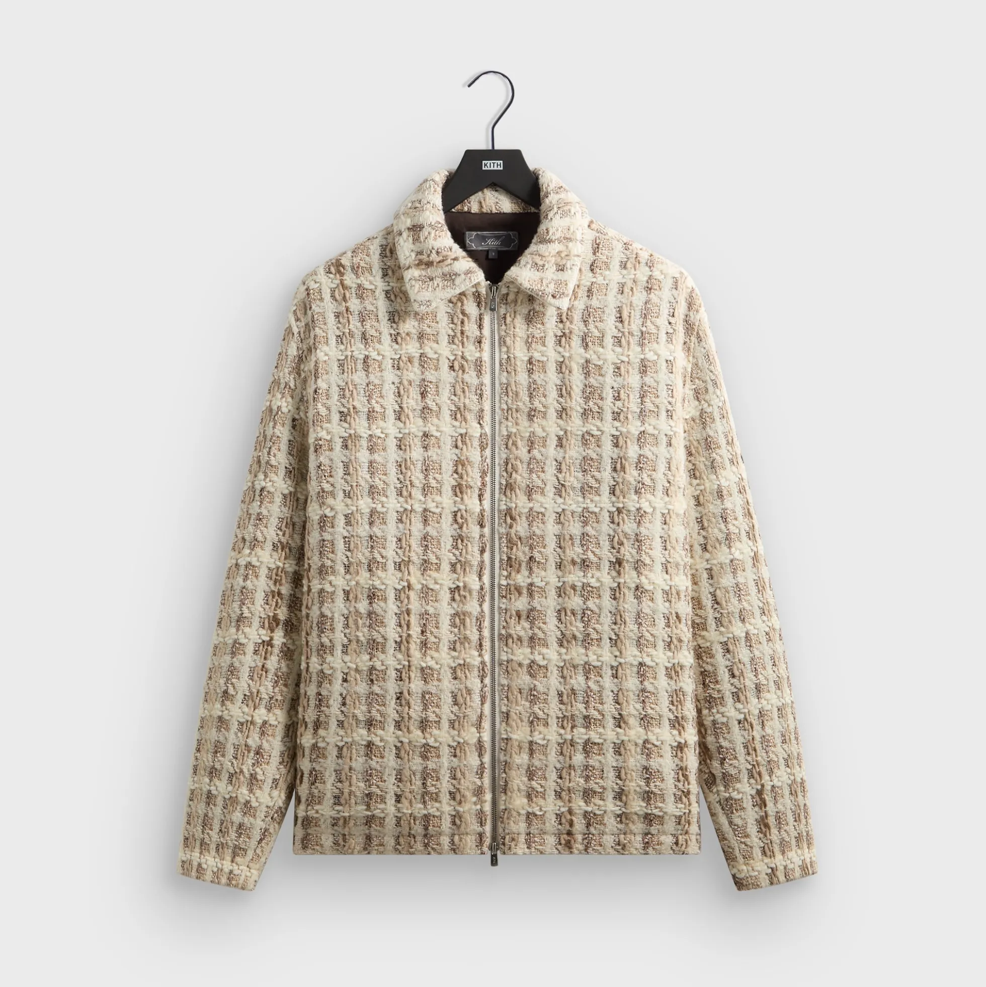 Veste de coach en tweed à carreaux Kith