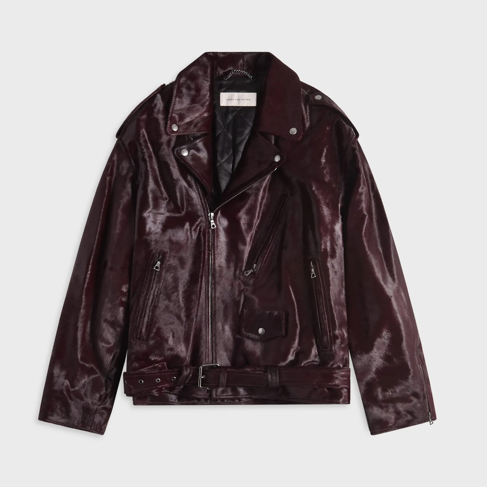 Veste en cuir poney