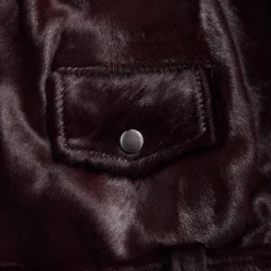 Veste en cuir poney