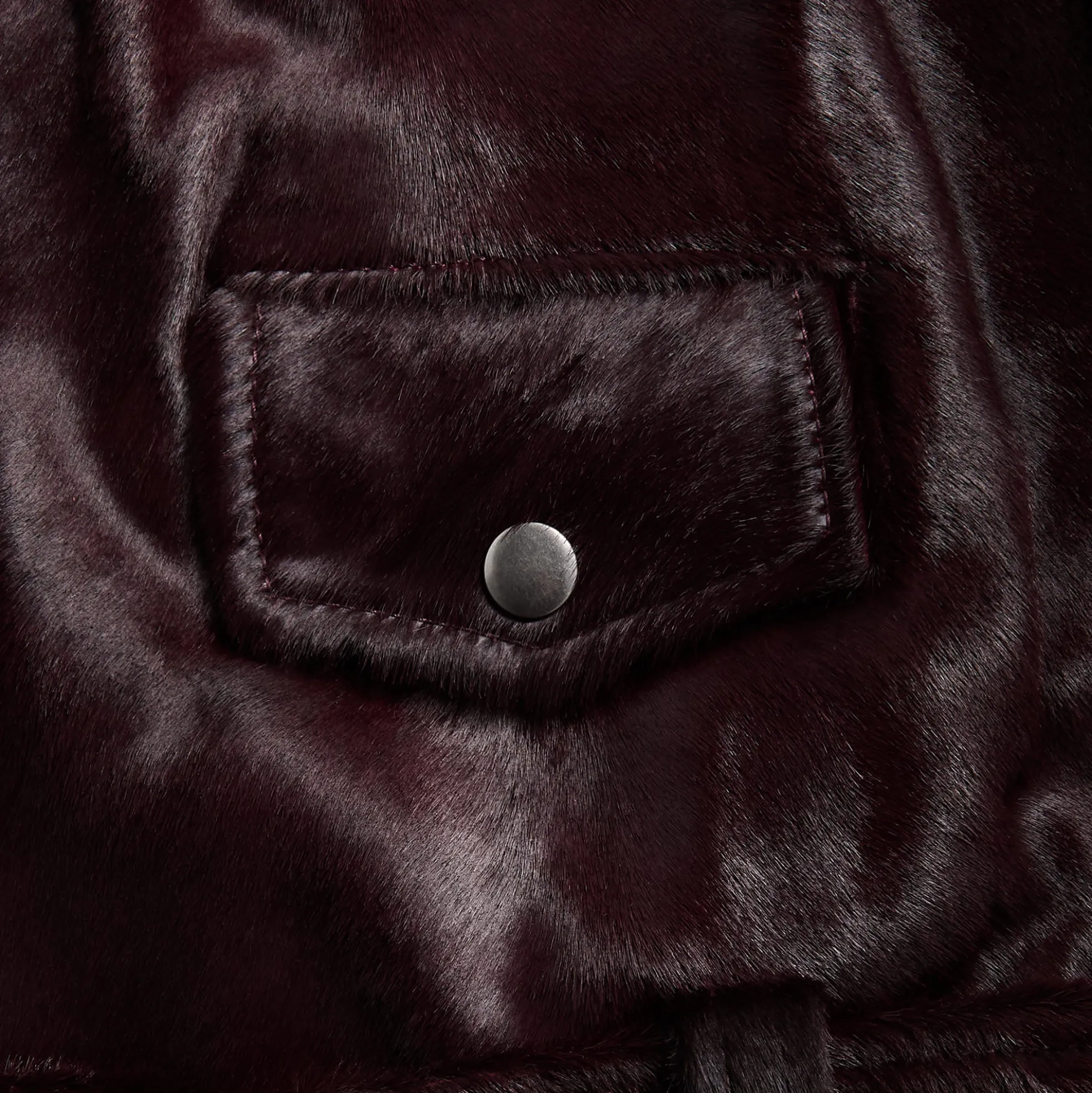 Veste en cuir poney