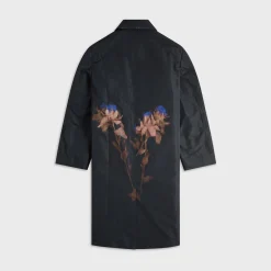 Veste en taffetas de laine et polyester à imprimé chardon