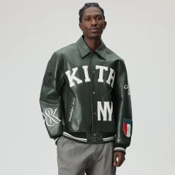 Veste universitaire en cuir Kith