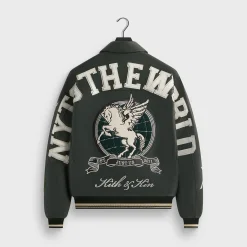 Veste universitaire en cuir Kith