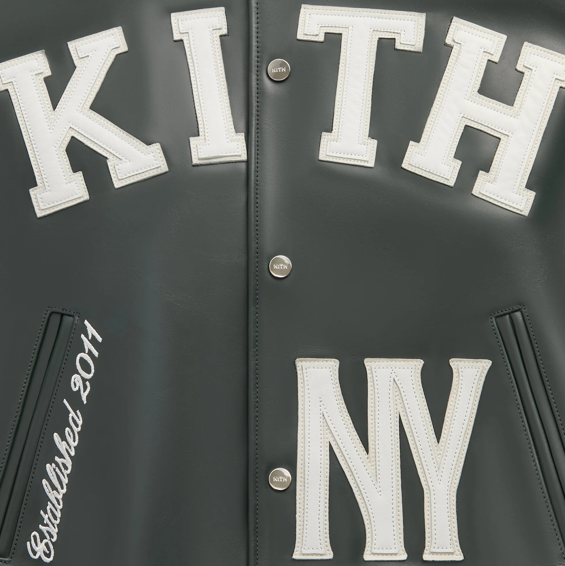 Veste universitaire en cuir Kith