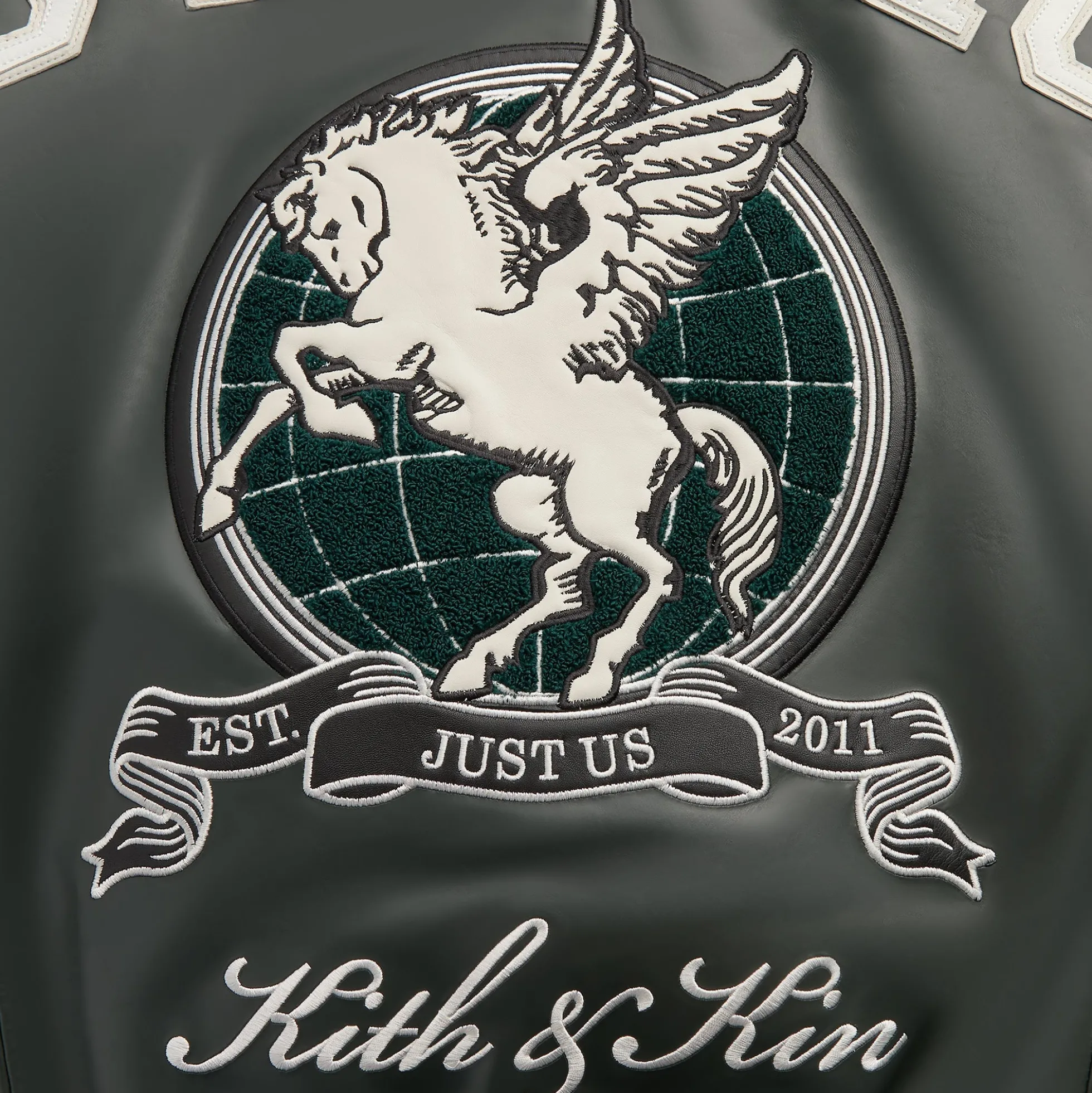 Veste universitaire en cuir Kith